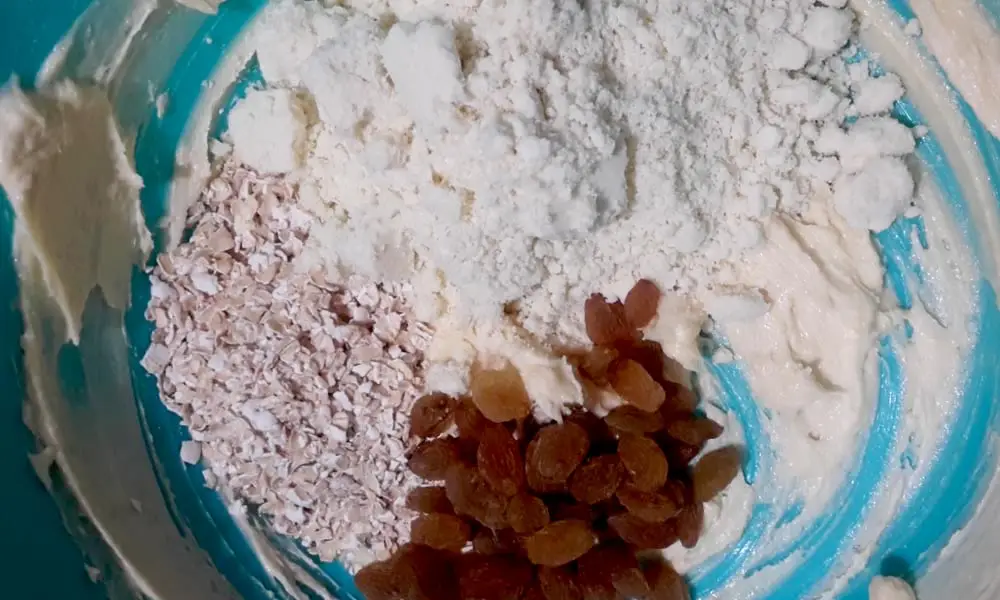 Oatmeal raisins cookies ingredients