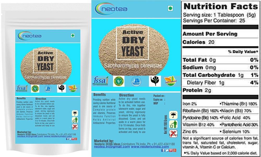 Neotea Active Dry Yeast Neotea Active Dry Yeast