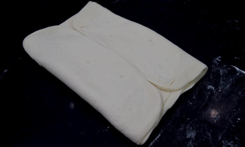 Folds of Puff Pastry Sheet Folds of Puff Pastry Sheet