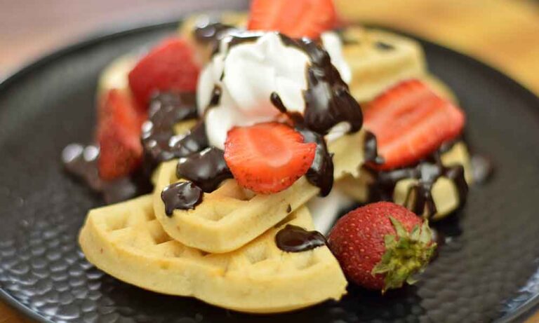 Read more about the article Homemade Eggless Waffles Recipe without Waffle Maker