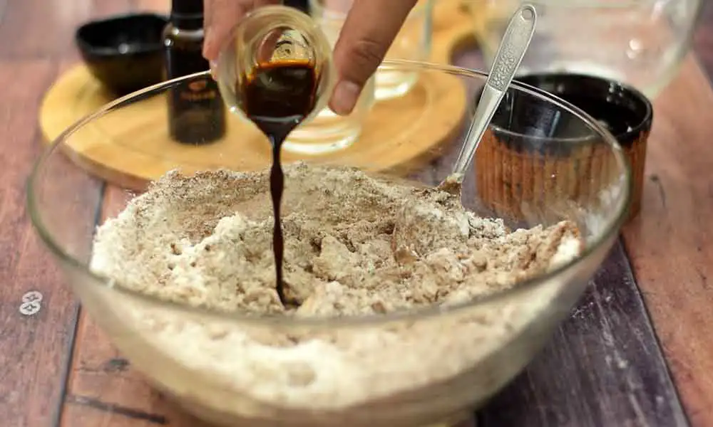 Adding-Coffee-for-Coffee-Bean-Cookies