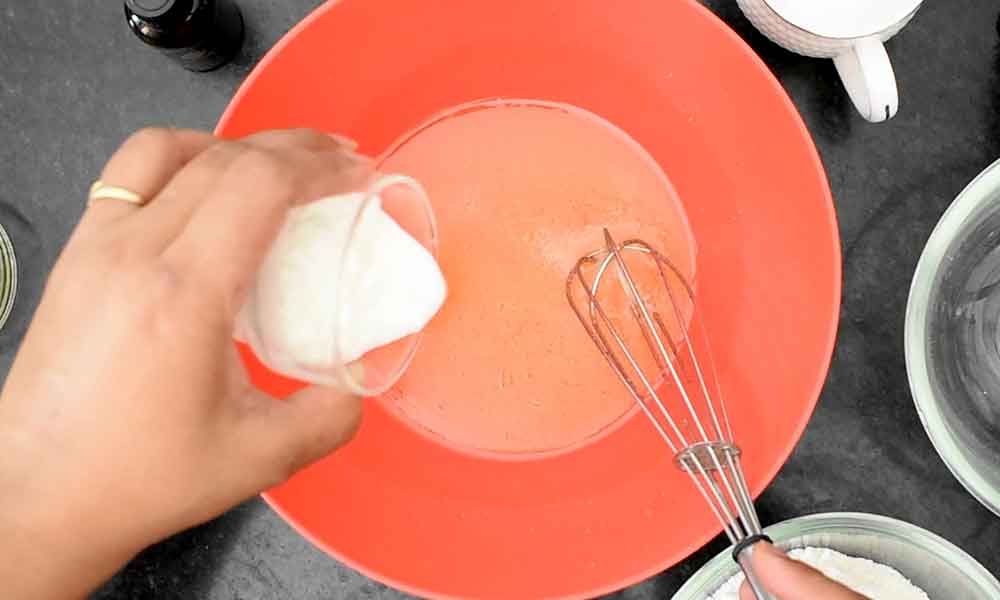 Wet-ingredients-for-Simple Chocolate Cake wet ingredients for simple chocolate cake