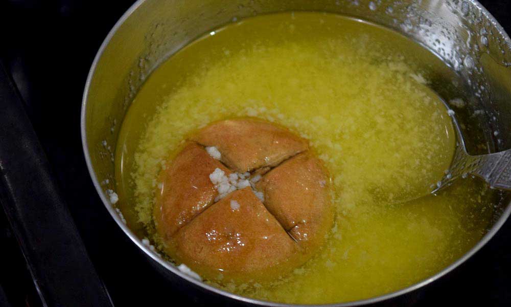 Bati-dipped-in-ghee bati dipped in ghee