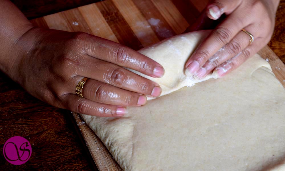 Honey Buttermilk Bread dough shaping Honey Buttermilk Bread dough shaping