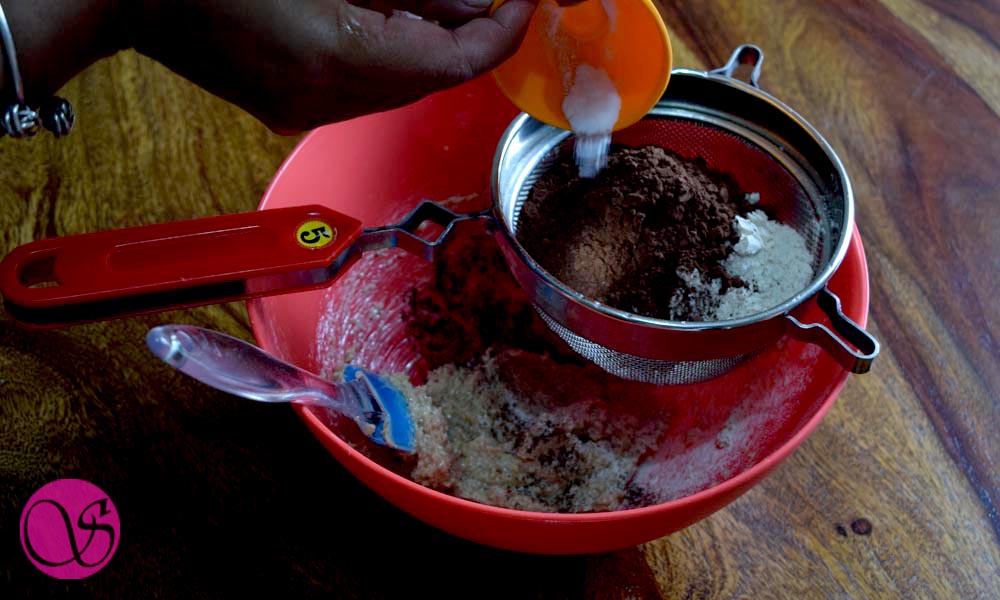 Dry ingredients for Eggless Chocolate Tart Eggless Chocolate Tart